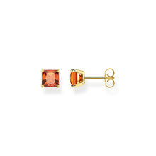 Load image into Gallery viewer, Thomas Sabo Sterling Silver Gold Plated Magic Stones Cognac Studs Earrings