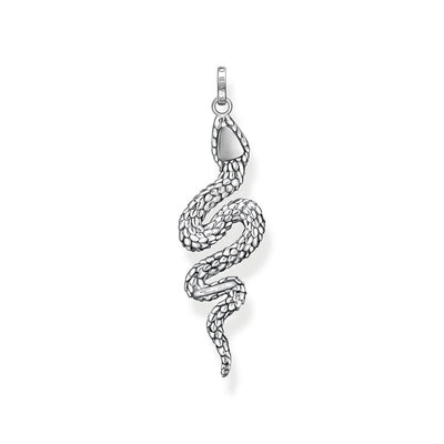 Thomas Sabo Sterling Silver Rebel Snake Black CZ Pendant