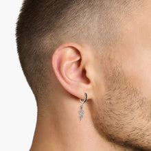 Load image into Gallery viewer, Thomas Sabo Sterling Silver Rebel Snake And Sword Black CZ Mismatch Earrings