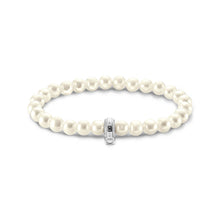 Load image into Gallery viewer, Thomas Sabo Sterling Silver Charm Club Fresh Water Pearl 17.5cm Bracelet