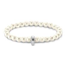 Load image into Gallery viewer, Thomas Sabo Sterling Silver Charm Club Fresh Water Pearl 15cm Bracelet