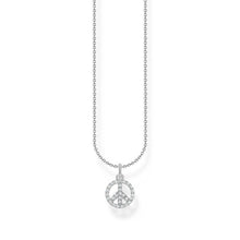 Load image into Gallery viewer, Thomas Sabo Sterling Silver Charm Club Rainbow Peace Pendant on Chain