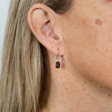 Load image into Gallery viewer, Sterling Silver 2.60ct Garnet Oval Earrings