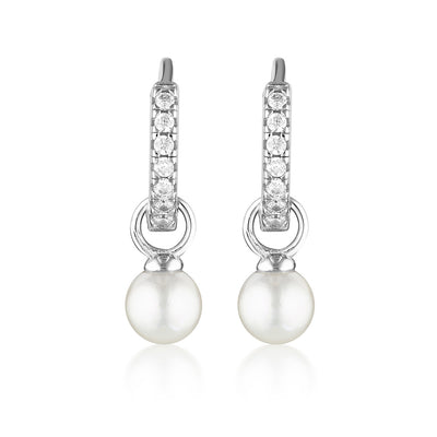 Georgini Red Carpet Sterling SilverBaby Pearls Hoop Earrings