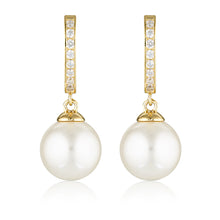 Load image into Gallery viewer, Georgini Red Carpet Gold Plated Sterling Silver Promenade Huggies Earrings