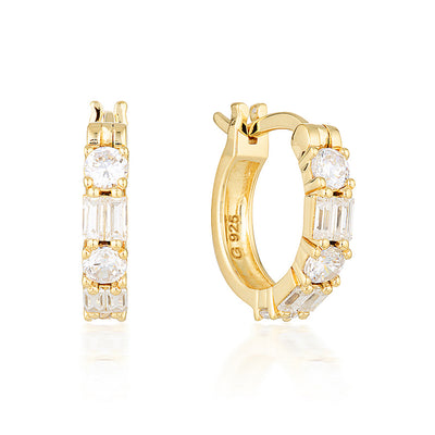 Georgini Gold Plated Sterling Silver Irina Small Hoop Earrings