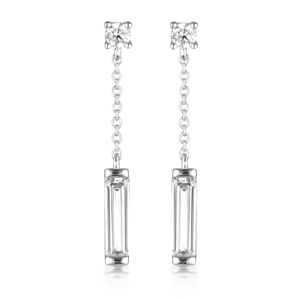 Georgini The Layered Edit Sterling Silver Tlieta Drop Earrings