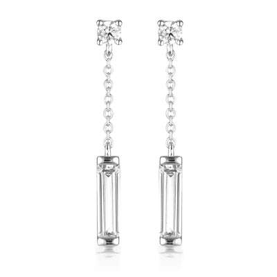 Georgini The Layered Edit Sterling Silver Tlieta Drop Earrings