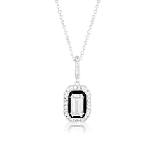 Load image into Gallery viewer, Georgini Reflection Sterling Silver With Black Enamel Retrospect Pendant With Chain