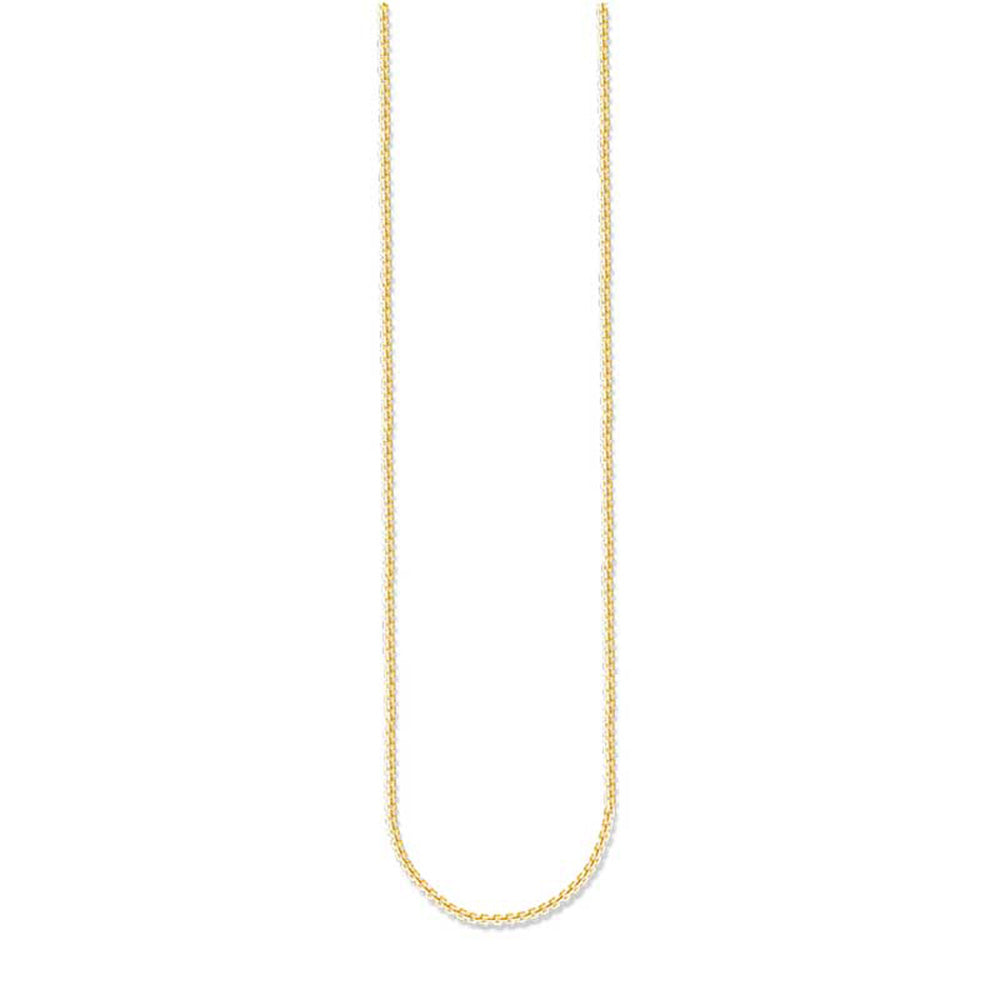 Thomas Sabo Gold Plated Sterling Silver Fine Link 45-50cm Chain