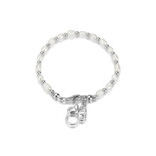 Load image into Gallery viewer, Disney Rhodium Plated Sterling Silver Minnie Fresh Water Pearl 19cm Bracelet