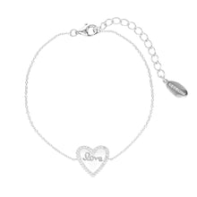 Load image into Gallery viewer, Georgini Sterling Silver Reflections Enamel Love Heart Bracelet