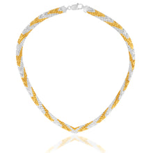 Load image into Gallery viewer, Sterling Silver Yellow And White Two Tone V 40.5cm Chain