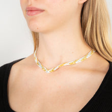 Load image into Gallery viewer, Sterling Silver Yellow And White Two Tone V 40.5cm Chain