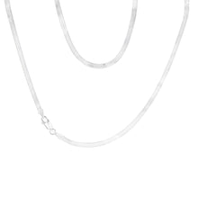 Load image into Gallery viewer, Sterling Silver Textured Herringbone 45.5cm Chain