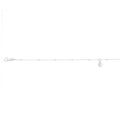 Sterling Silver Ball And Chain 27cm Anklet