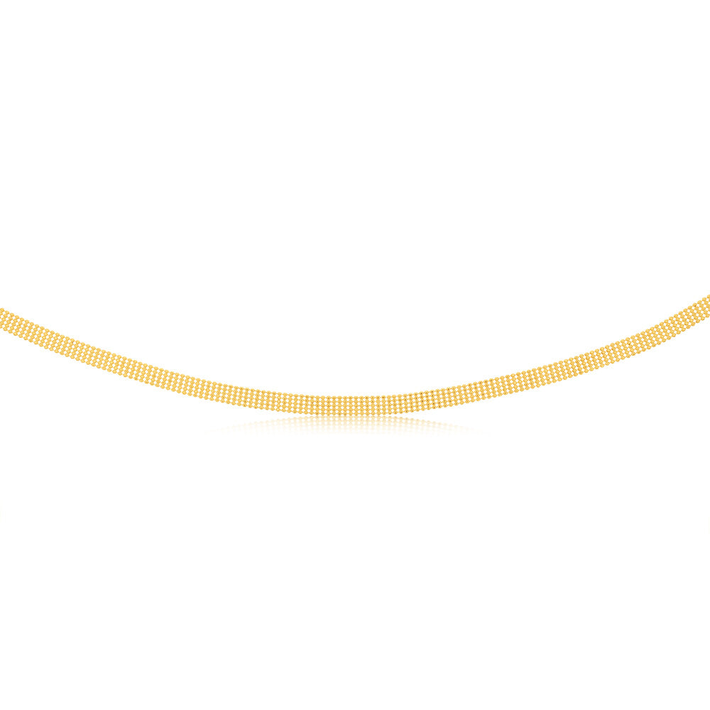 Sterling Silver Gold Plated Fancy 40cm Choker Chain