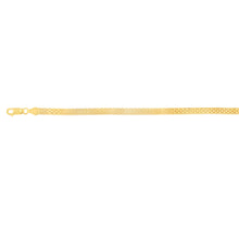 Load image into Gallery viewer, Sterling Silver Gold Plated Flat 19cm Bracelet