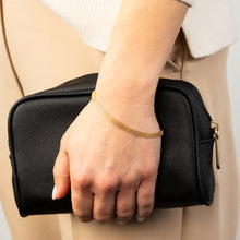 Load image into Gallery viewer, Sterling Silver Gold Plated Flat 19cm Bracelet