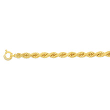 Load image into Gallery viewer, Sterling Silver Gold Plated Twisted 19cm Bracelet