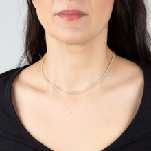 Load image into Gallery viewer, Sterling Silver Gold Plated Fancy 37+3cm Chaoker Chain