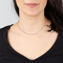 Load image into Gallery viewer, Sterling Silver Rose Gold Plated Fancy 40cm Choker Chain