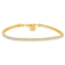 Load image into Gallery viewer, Sterling Silver Gold Plated 19cm Bracelet