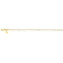 Load image into Gallery viewer, Sterling Silver Gold Plated Zirconia Tennis 19cm Bracelet