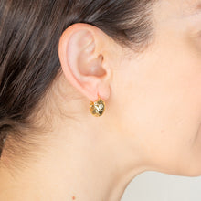Load image into Gallery viewer, Sterling Silver Gold Plated Patterned Fancy Hoop Earrings