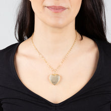 Load image into Gallery viewer, Sterling Silver Gold Plated Heart Pendant On 42+3cm Chain