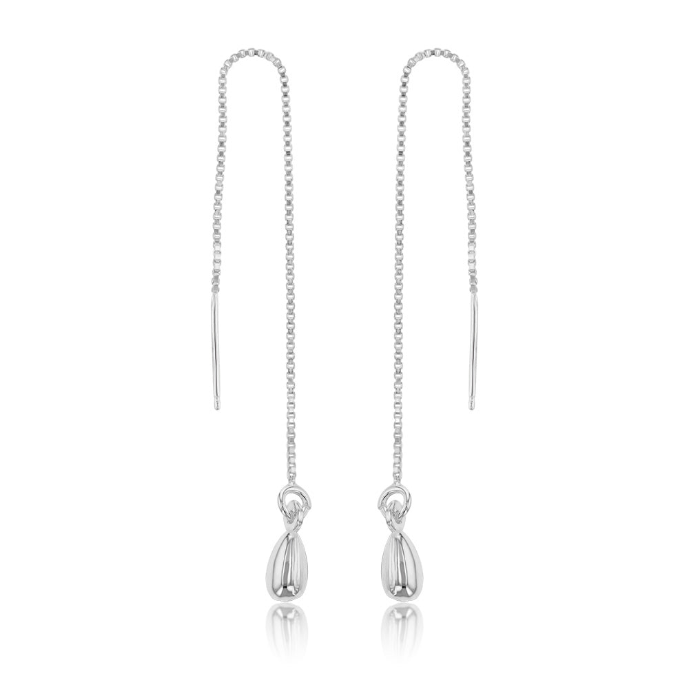 Sterling Silver Tear Drop Threader Earrings