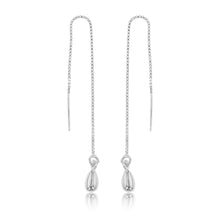 Load image into Gallery viewer, Sterling Silver Tear Drop Threader Earrings