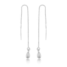 Load image into Gallery viewer, Sterling Silver Tear Drop Threader Earrings