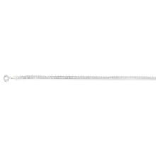 Load image into Gallery viewer, Sterling Silver Textured 4mm Herringbone 19cm Bracelet