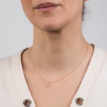 Load image into Gallery viewer, Sterling Silver Yellow Gold Plated Initail &quot;S&quot; Pendant On 45cm Chain