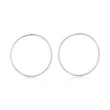 Load image into Gallery viewer, Sterling Silver Plain 25mm Sleeper Earrings