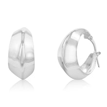 Load image into Gallery viewer, Sterling Silver Knife Edge 13mm Hoop Earrings