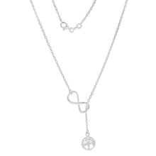 Load image into Gallery viewer, Sterling Silver Infinity And Tree Of Life Charm 45cm Chain