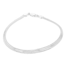 Load image into Gallery viewer, Sterling Silver Foxtail 19cm Bracelet