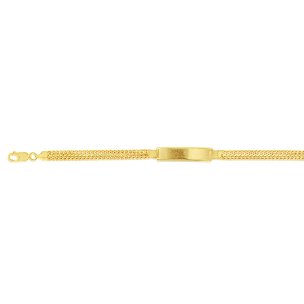 Sterling Silver Gold Plated Foxtail ID 19cm Bracelet