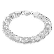 Load image into Gallery viewer, Sterling Silver Curb 350 Gauge 21cm Bracelet