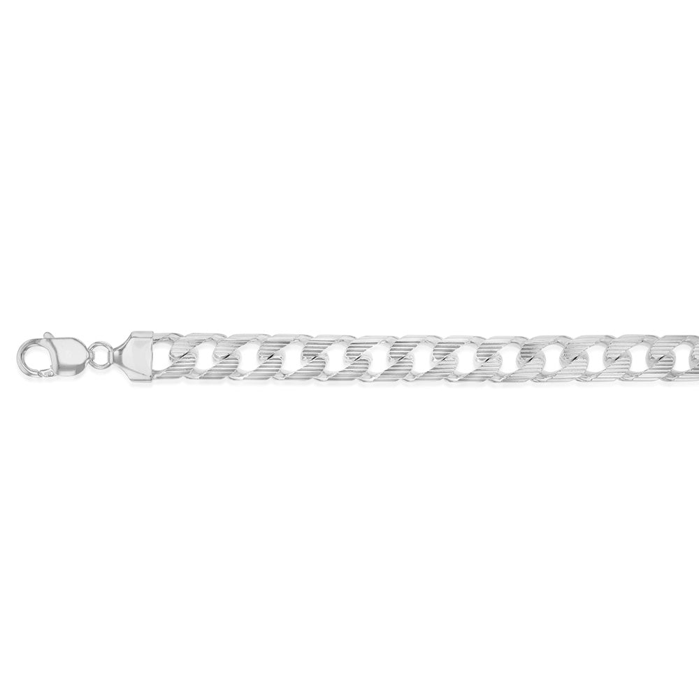 Sterling Silver Curb 350 Gauge 21cm Bracelet