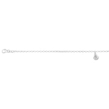 Load image into Gallery viewer, Sterling Silver Sea Shell Charm On 23+2cm Anklet