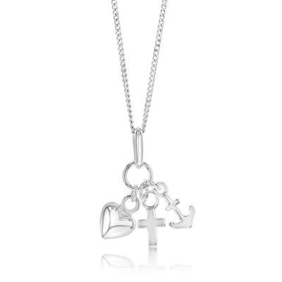 Sterling Silver Faith Hope Charity Pendant