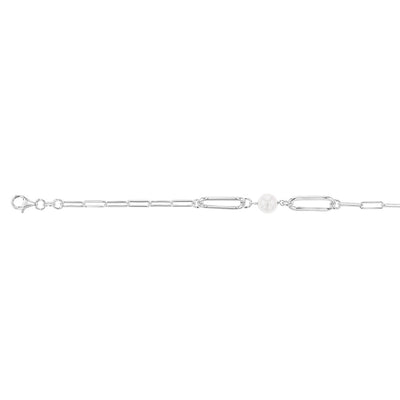 Sterling Silver Ball & Large Links 19cm Bracelet
