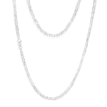 Load image into Gallery viewer, Sterling Silver Fancy Curb +Anchor 45cm Chain