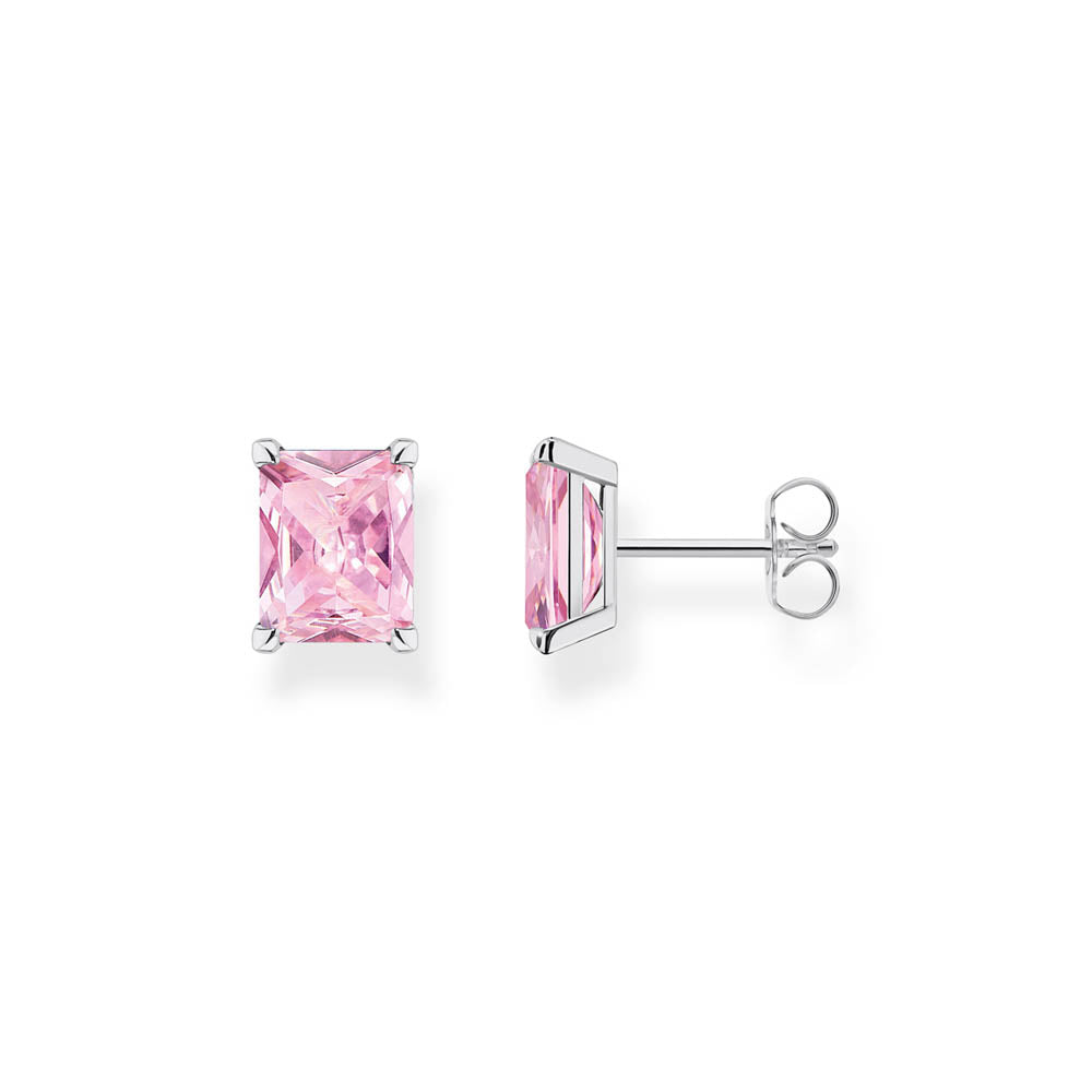 Thomas Sabo Sterling Silver Heritage Pink Cubic Zirconia Stud Earrings