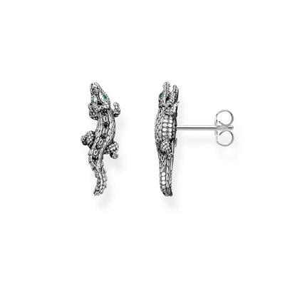 Thomas Sabo Sterling Silver Crocodile Rock Crocodile Stud Earrings