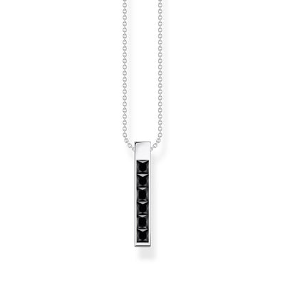 Thomas Sabo Sterling Silver Heritage Black Engraved 40cm Chain