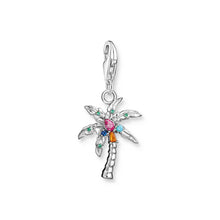 Load image into Gallery viewer, Thomas Sabo Charm Club Sterling Silver Palm Tree Multicoloured Stone Charm